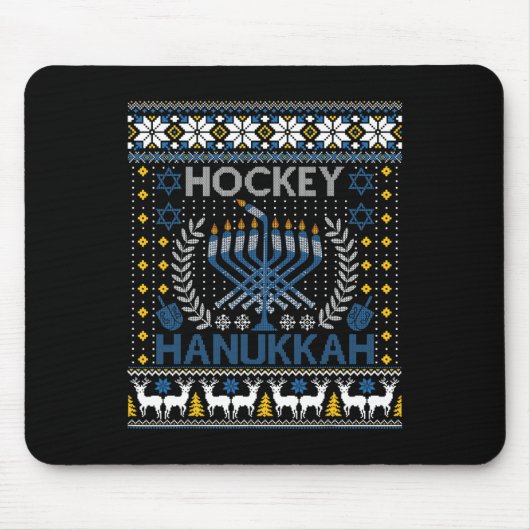 Leuke Hockey Menorah Chanoeka Joods Festival Vakan Muismat (Voorkant)