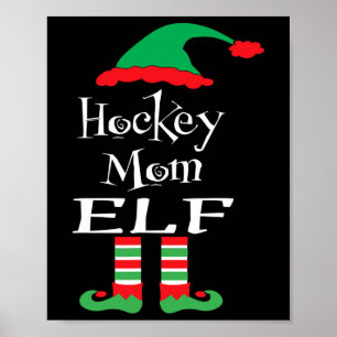 Leuke Hockey Moeder Elf Xmas Familie Match Vrouwen Poster