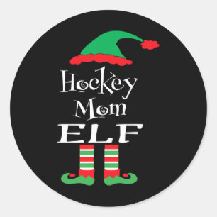 Leuke Hockey Moeder Elf Xmas Familie Match Vrouwen Ronde Sticker
