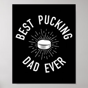 Leuke Hockey Papa Pun Gifts Beste Puck Ooit Poster