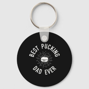Leuke Hockey Papa Pun Gifts Beste Puck Ooit Sleutelhanger