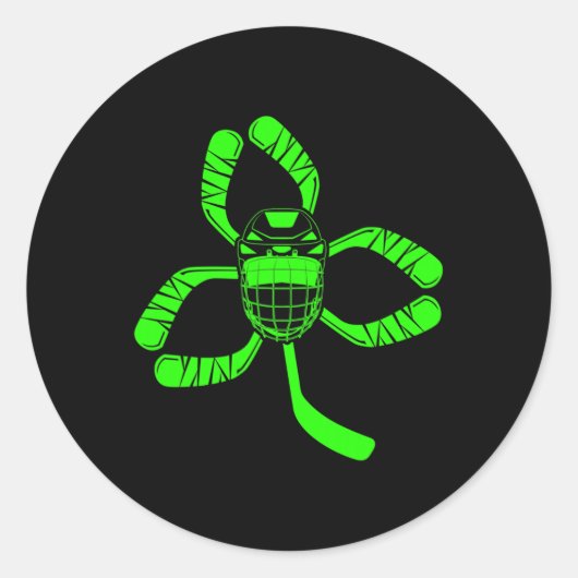 Leuke Hockey Shamrock St Patrick Day Gifts voor He Ronde Sticker (Voorkant)
