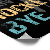 Leuke Hockey Sorry Kan niet Hockey Bye Retro  70 Poster (Hoek)