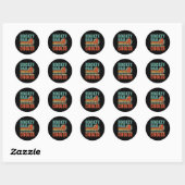 Leuke hockey vader als een gewone vader, maar cool ronde sticker (Vel)