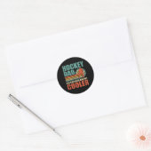 Leuke hockey vader als een gewone vader, maar cool ronde sticker (Envelop)
