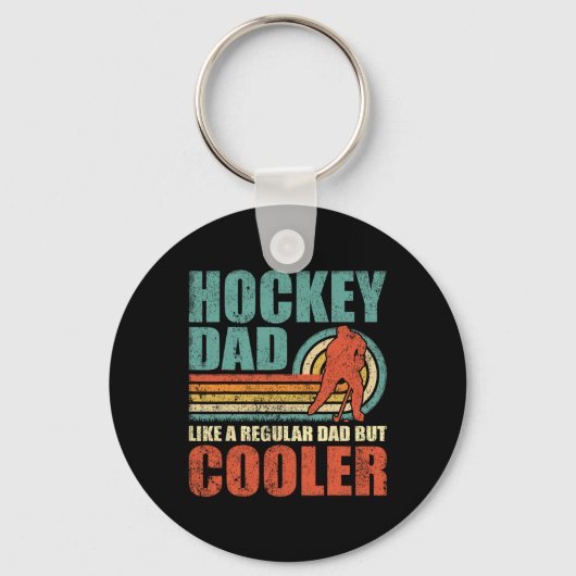 Leuke hockey vader als een gewone vader, maar cool sleutelhanger (Voorkant)