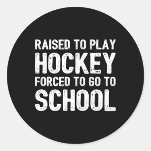 Leuke hockey voor kinderen ijshockey lover coach ronde sticker