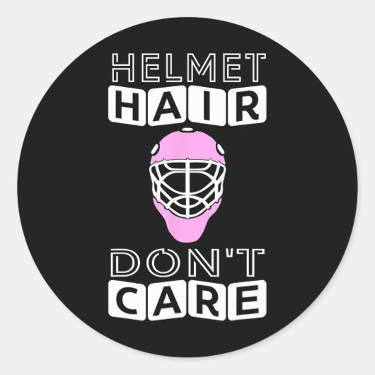Leuke Hockey Vrouwen Roze Helm Goalie Masker Gift  Ronde Sticker (Voorkant)