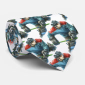 Leuke hockeyspeler stropdas (Opgerold)