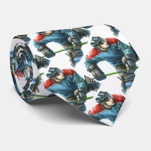 Leuke hockeyspeler stropdas (Opgerold)