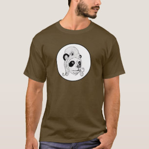 Leuke hoed op die Panda T-shirt