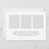 Leuke hoek Script Vier foto Afstudeerder Aankondig Kaart (Achterkant)