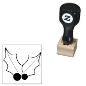 Leuke Holly bessen en bladeren Rubber Stamp Rubberstempel (Gestempeld)