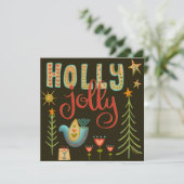 Leuke Holly Jolly Folk Inspirivity Vakantie Kaart (Staand voorkant)