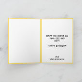 Leuke hommel bij beste vriend gelukkige verjaardag bedankkaart (Binnen)