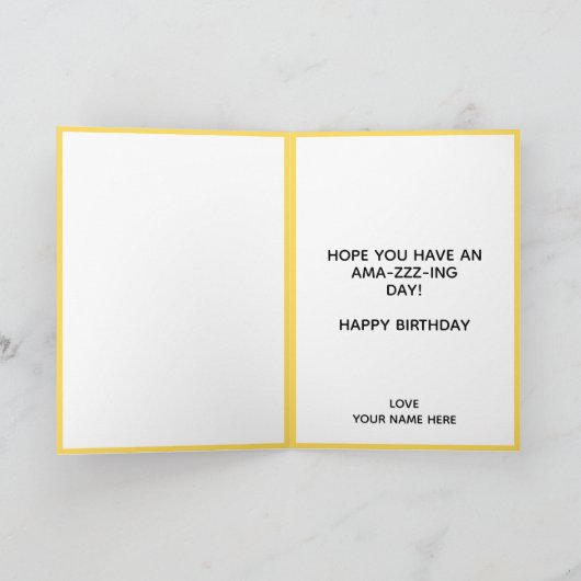 Leuke hommel bijenkind zoon gelukkige verjaardag bedankkaart (Binnen)