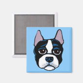 Leuke hond, Boston Bull Terrier puppy Magneet (Voorkant / Achterkant)