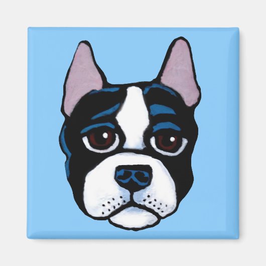 Leuke hond, Boston Bull Terrier puppy Magneet (Voorkant)