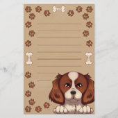 Leuke hond briefpapier (gevoerd) (Voorkant)
