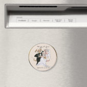 Leuke Hond Cartoons Bruiloft Save the Date Magnets Magneet (Insitu (Vaatwasser))