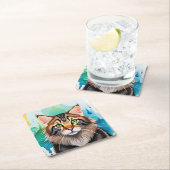 Leuke hond close-up mini klembord kartonnen onderzetters (Insitu)