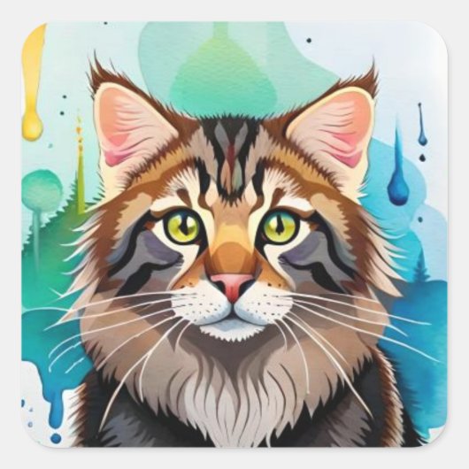 Leuke hond close-up mini klembord vierkante sticker (Voorkant)