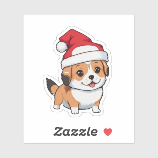Leuke Hond Dragen Kerstmis Pet Sticker (Vel)