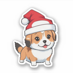 Leuke Hond Dragen Kerstmis Pet Sticker