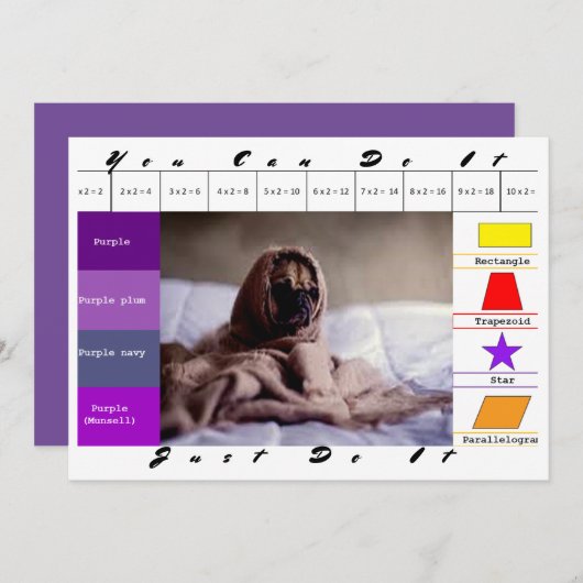 Leuke hond educatief spel kaart (Voorkant / Achterkant)