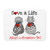 Leuke Hond en Kat Adoptie Magneet 3 "x4" (Horizontaal)