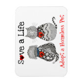 Leuke Hond en Kat Adoptie Magneet 3 "x4" (Verticaal)