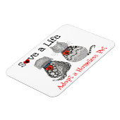 Leuke Hond en Kat Adoptie Magneet 3 "x4" (Linkerzijde)