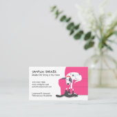 Leuke Hond en Kat Huisdier Zitten | Dierenverzorgi Visitekaartje (Staand voorkant)