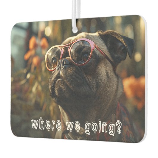 Leuke hond foto auto luchtverfrisser (Links)