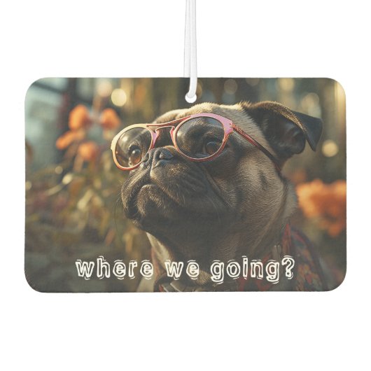 Leuke hond foto auto luchtverfrisser (Voorkant)