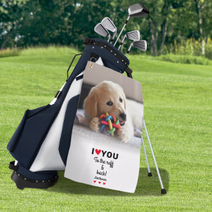 Leuke Hond Foto Ik Hou Van Jou Tot De Ruige & Teru Golfhanddoek
