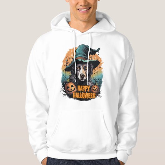 Leuke hond Halloween feest Hoodie (Voorkant)