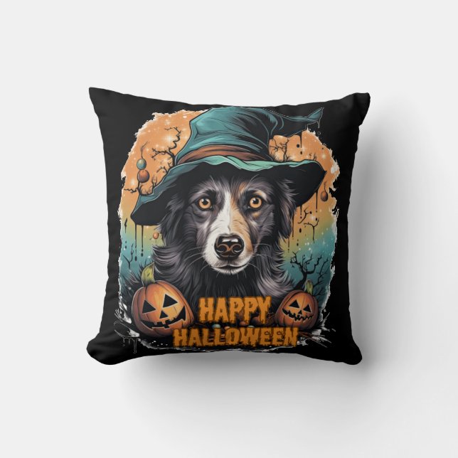 Leuke hond Halloween feest Kussen (Voorkant)