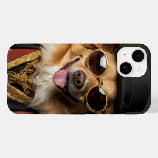Leuke hond. Kaniche in een Aristoteles pak Case-Mate iPhone Case (Achterkant (horizontaal))