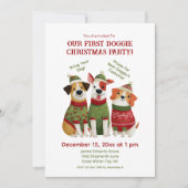 Leuke Hond Kerstfeest Uitnodiging (Voorkant)