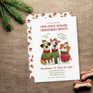 Leuke Hond Kerstfeest Uitnodiging