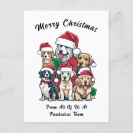 Leuke Hond Kersttekening Feestdagenkaart