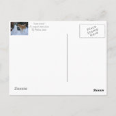 Leuke hond kussen sneeuwpop sneeuwscène bij Kerstm Briefkaart (Achterkant)