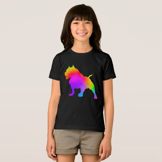 Leuke hond liefhebber eigenaar tie dye Pitbull Tri-Blend Shirt (Voorkant volledig)