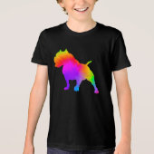 Leuke hond liefhebber eigenaar tie dye Pitbull Tri-Blend Shirt (Voorkant)