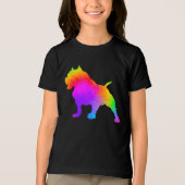 Leuke hond liefhebber eigenaar tie dye Pitbull Tri-Blend Shirt (Voorkant)