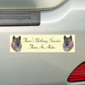 Leuke hond met roze sjaal met Akita slogan Bumpersticker (Op auto)