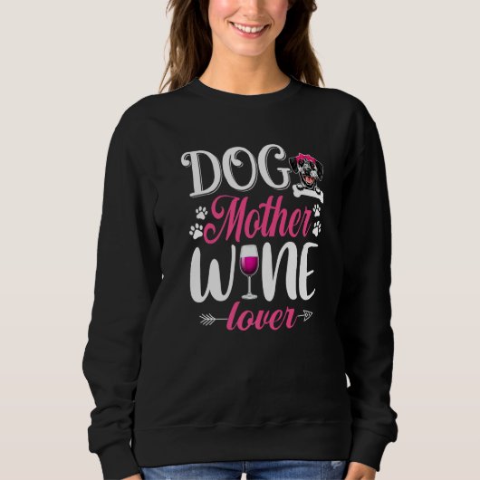 Leuke Hond Moeder Wijn Dalmatische Hond Moederdag Trui (Voorkant)