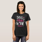 Leuke Hond Moeder Wijn Newfoundland Hond Moeder's T-shirt (Voorkant volledig)