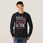Leuke Hond Moeder Wijn Yorkshire Terrier Hond Moed T-shirt (Voorkant volledig)
